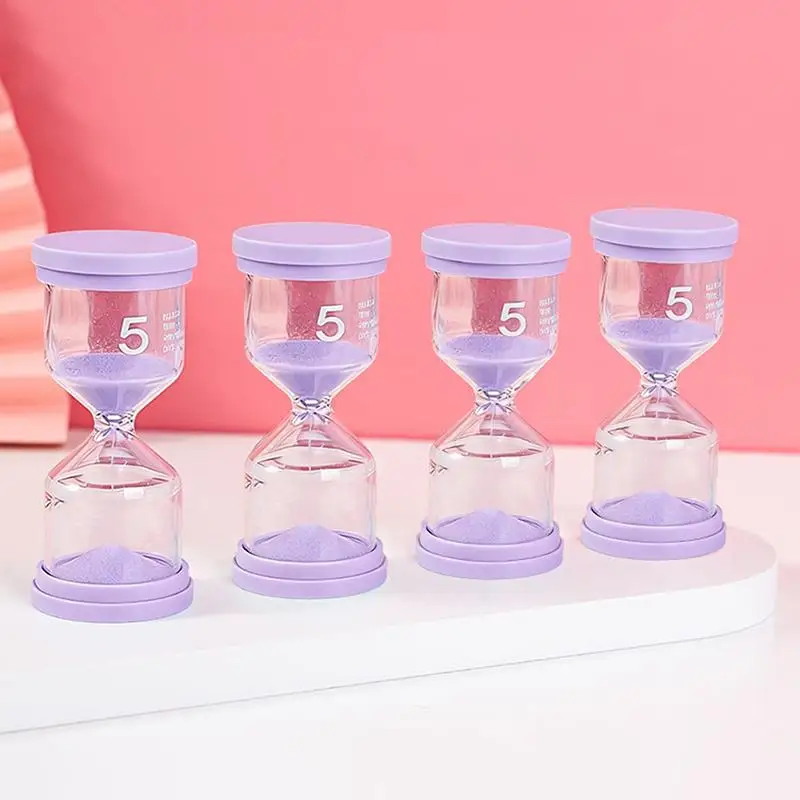 Sand Timer 5 Minute Rainbow Color Sand Clock Creative Time Management Tool for Kids Brushing Game Classroom Rewards
