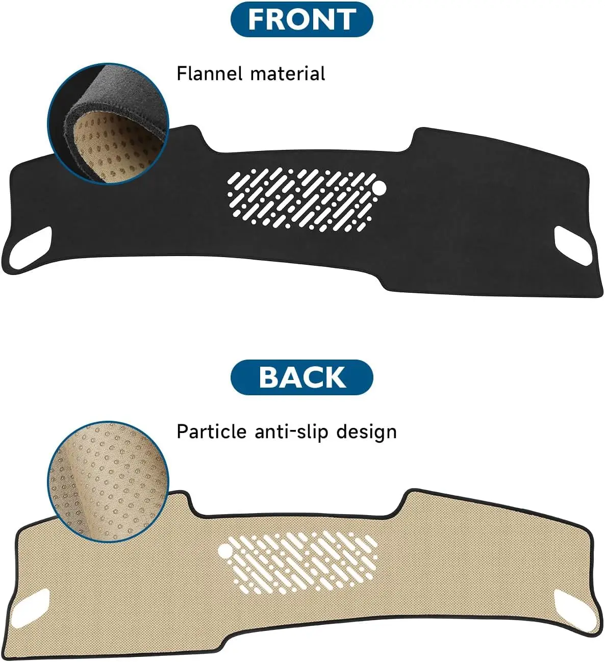 Copertura del cruscotto per Hyundai Kona 2024 2025 Accessori Copertura del cruscotto in flanella nera Zerbino Cruscotto dell'auto UV Sun