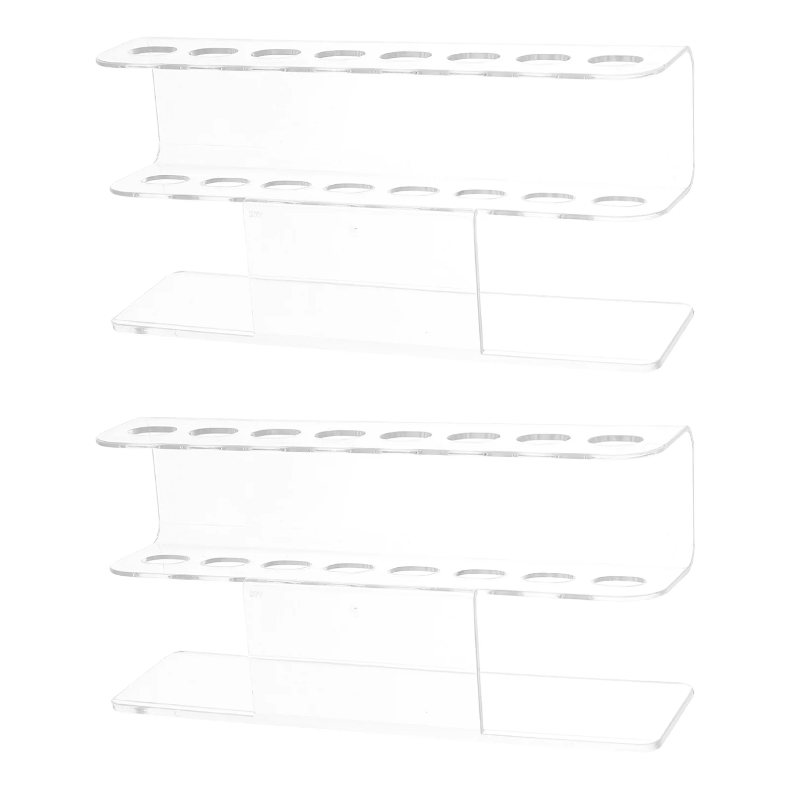 2Pcs Klar Acryl Nail art Werkzeug Lagerung Stehen Stift Halter Wimpern Pinzette Organizer Rack Nagel Salon Zubehör Make-Up Pinsel