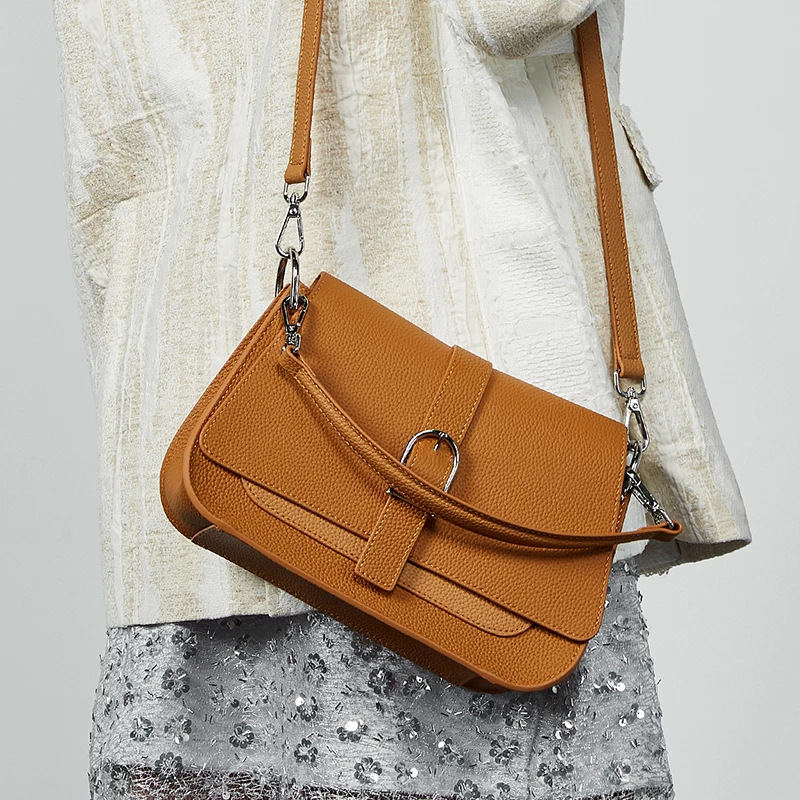 

Genuine Leather Women's Bag New Designer Luxury Shoulder Bag Fashion High Quality Women Crossbody Bags Cowhide Female Handbags