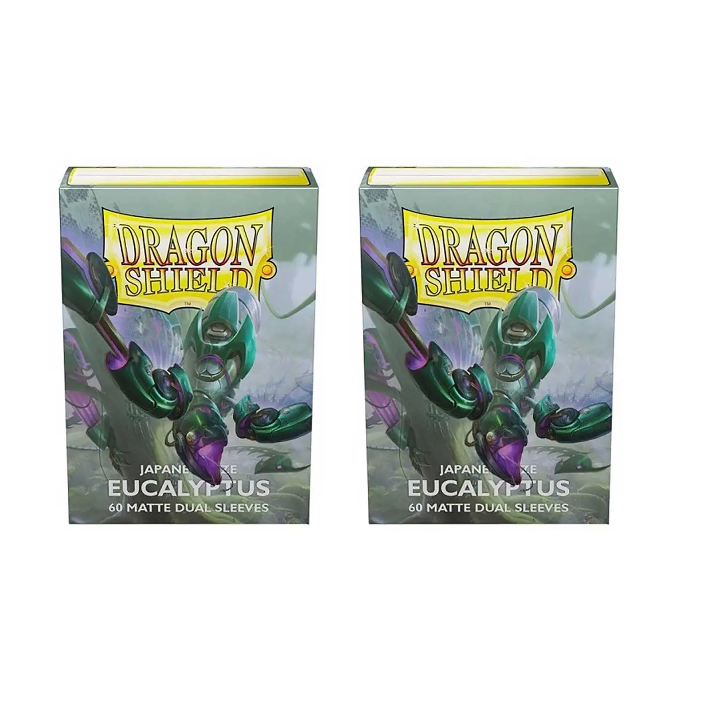 

Dragon Shield Bundle: 2 упаковки из 60 штук Yu-Gi-Oh Matte Card защитные рукава для соревнований, мини-чехол для карт (эвкалипт)