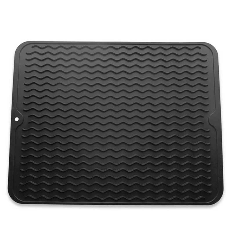 2 Pcs Ilicone Drying Mat Heat Resistant Silicone Mat Non-Slip Drying Mat 40 X 30 Cm Silicone Mat For Kitchen