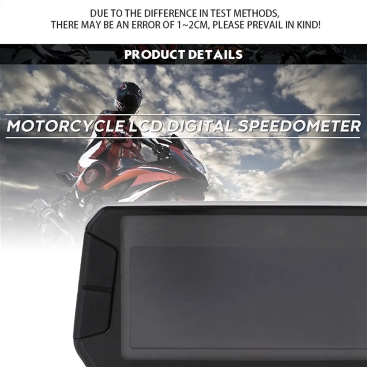 [Saleout]LED 12000RPM 6 Gear Universal Motorcycle LCD Digital Speedometer Backlight Odometer 2 4 Cylinders Meter Without Wire