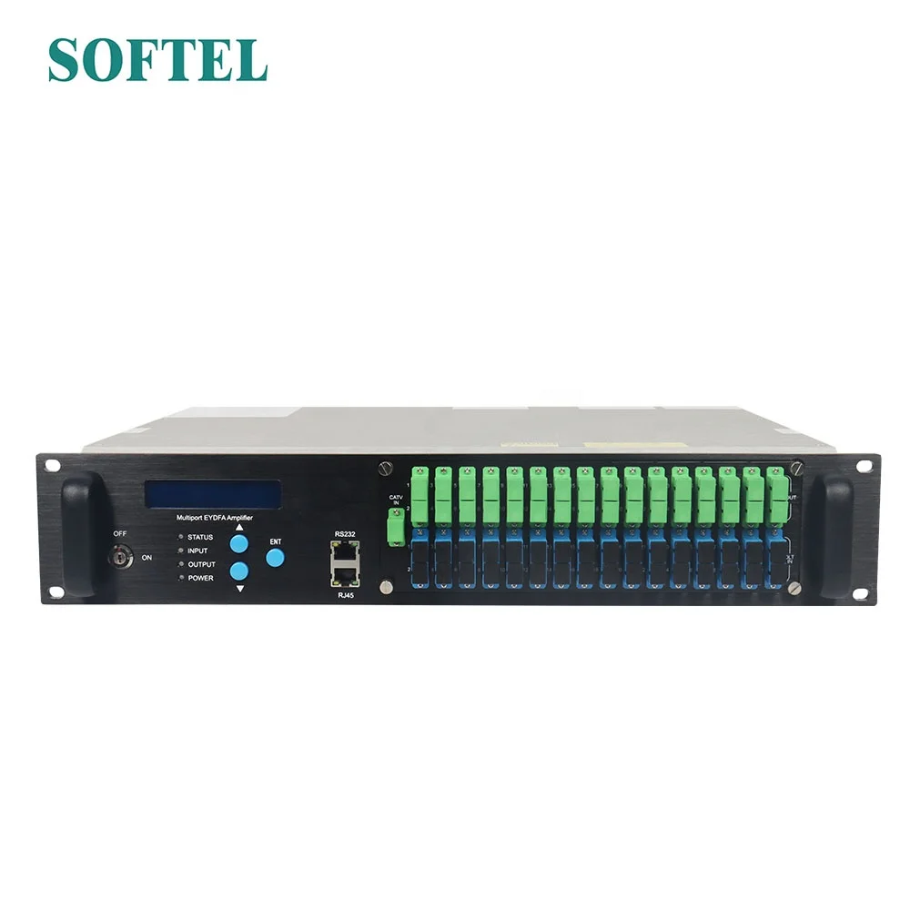 

Softel Optic High Power 1550nm 4 8 16 32 64 Port 23 dbm EDFA CATV Optical Amplifier with WDM