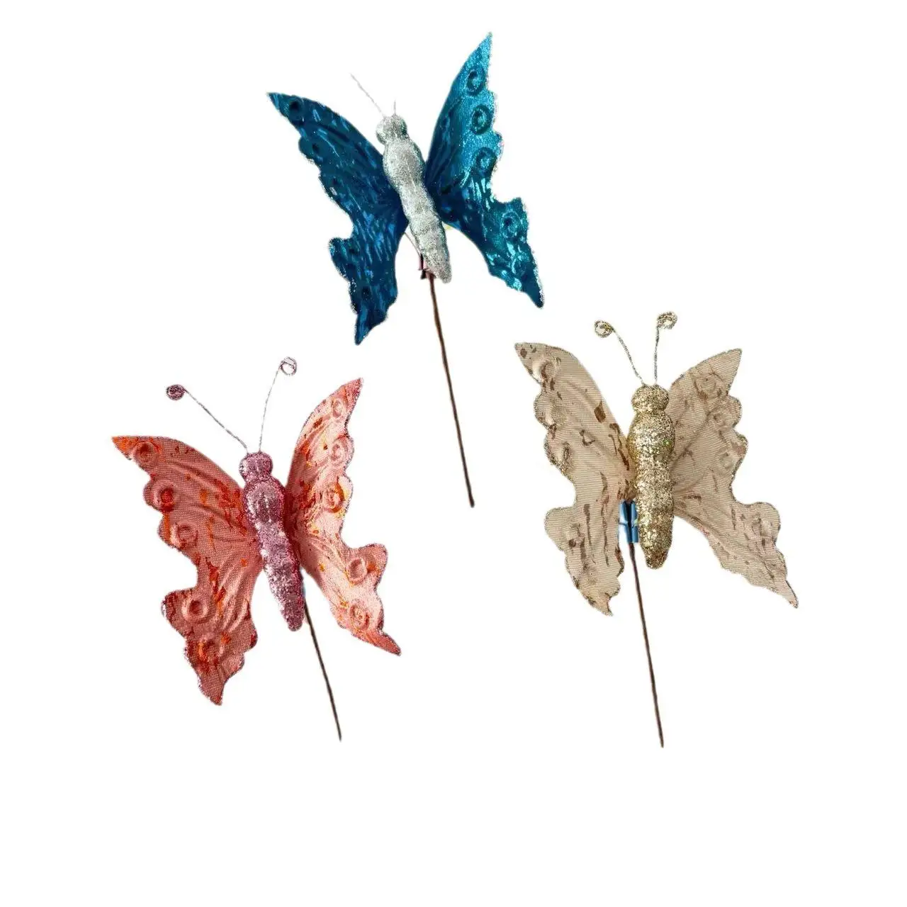 

Single-layer flannel butterfly Christmas flower double-layer three-dimensional hollow butterfly flower decoration accessories