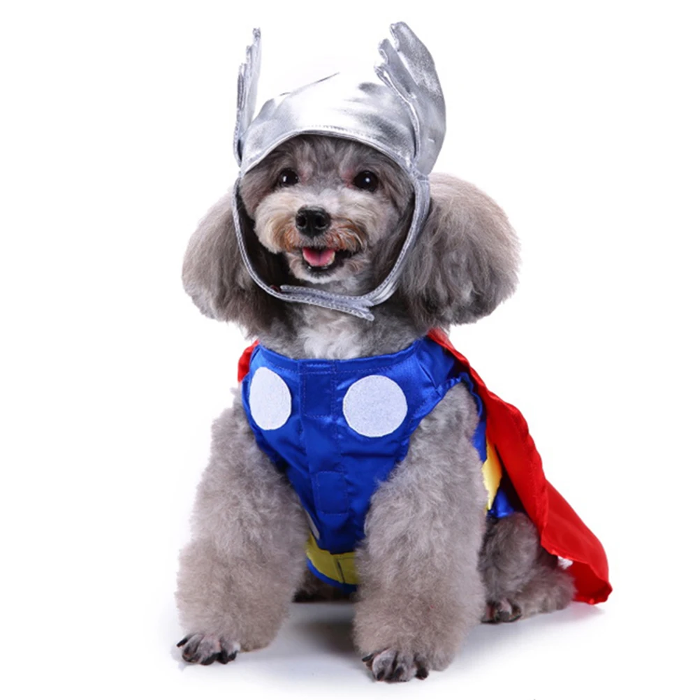 

Dog Costume Polyester Halloween Pet Outfit Adorable Fashionable Dogs Clothes Hat Shirt cosplay party wearing gift