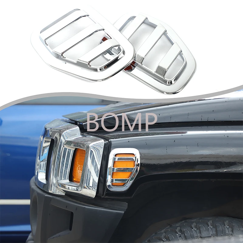 BOMP For 2005 2006 2007-2009 Hummer H3 side turn signal protective grille turn signal protective cover car accessories bright li