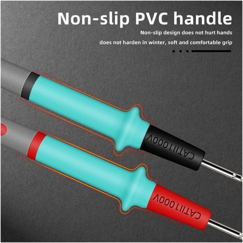 

Professional Test Leads For Multimeters with Miniature Point Tip & Enhances Grip