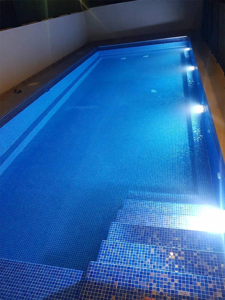 Lumière de piscine LED Ultra fine 6W 10W 18W 24W 35W, en acier inoxydable, rempli de résine, couleur rvb, fil à 4 cœurs, DC12V, blanc froid et chaud