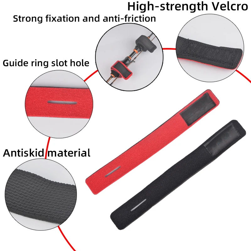 Non-slip Fishing Rod Tie Holder Strap Belt Tackle Elastic Wrap Bandage Band Pole Fastener Ties Outdoor Lure Fishing Tools