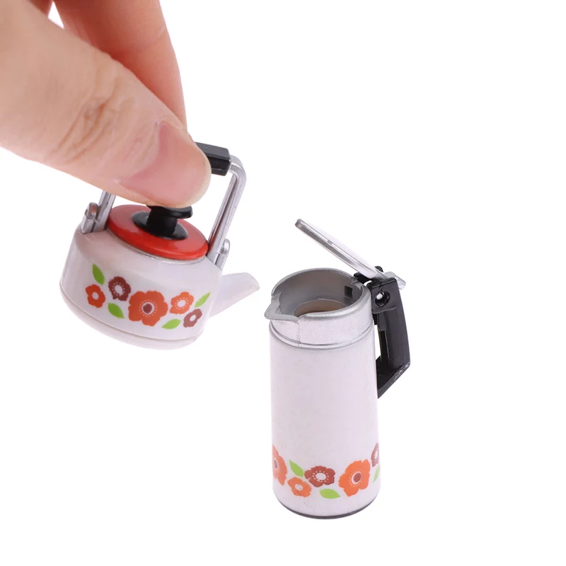 1Set Poppenhuis Mini Rijstkoker Ovenschotel Theepot Set Keuken Kookgerei Mini Food Play Model Meubelaccessoires