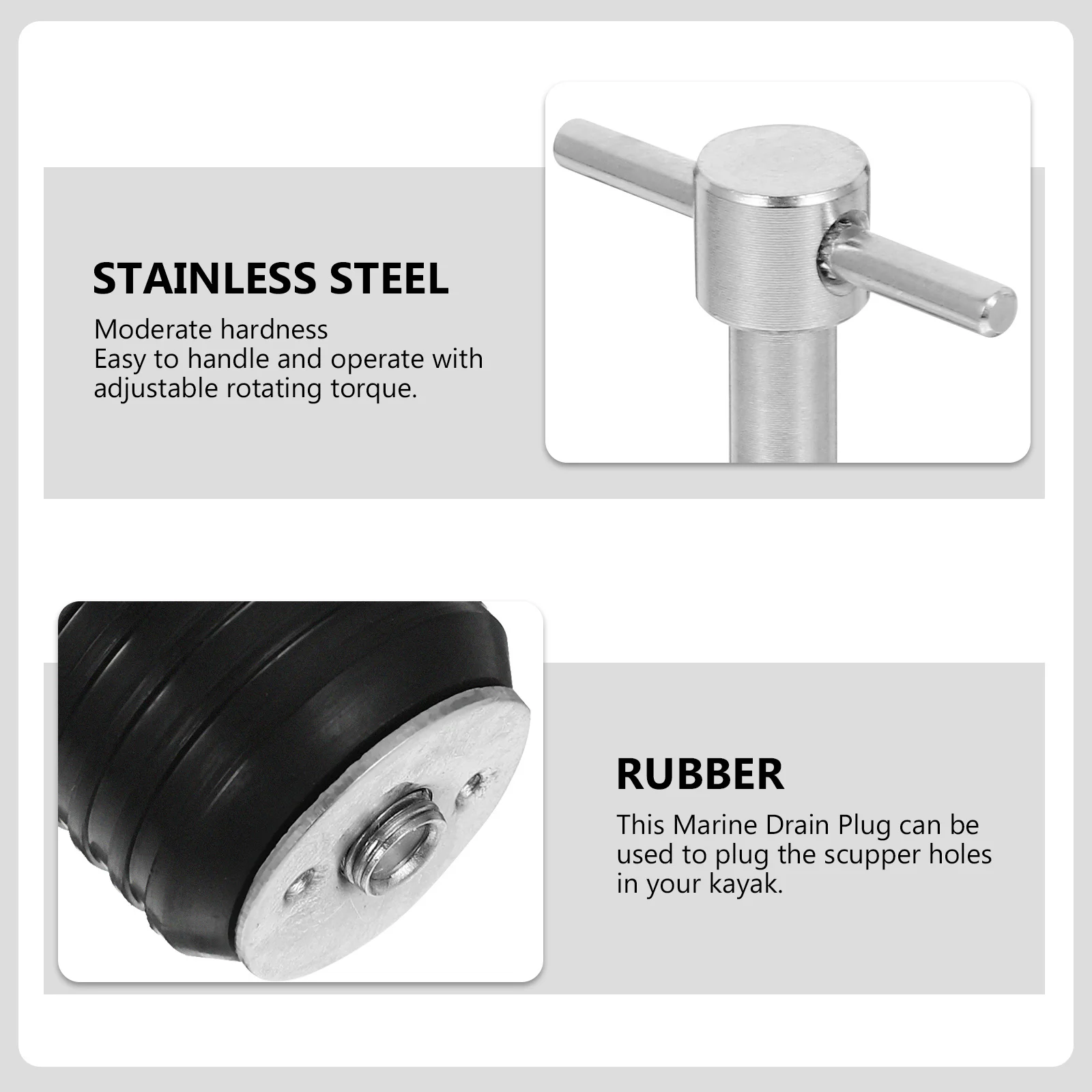 

Marine Boat Drain Plug Replacement Small Kayak Drain Hole Stopper Durable Scupper Plug Waterproof Accessories Scupper Plugs