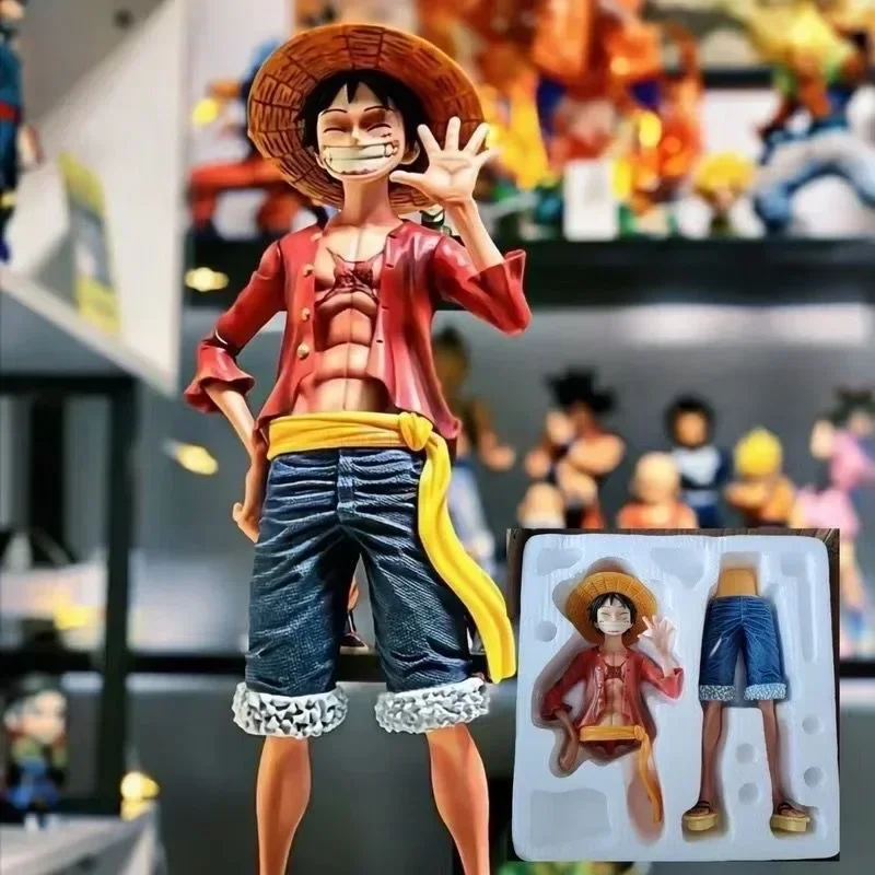 40cm Straw Hat Monkey D. Luffy Action Figures Anime One Piece Large Size Desk Ornament Statue Model Decorative Birthday Gifts