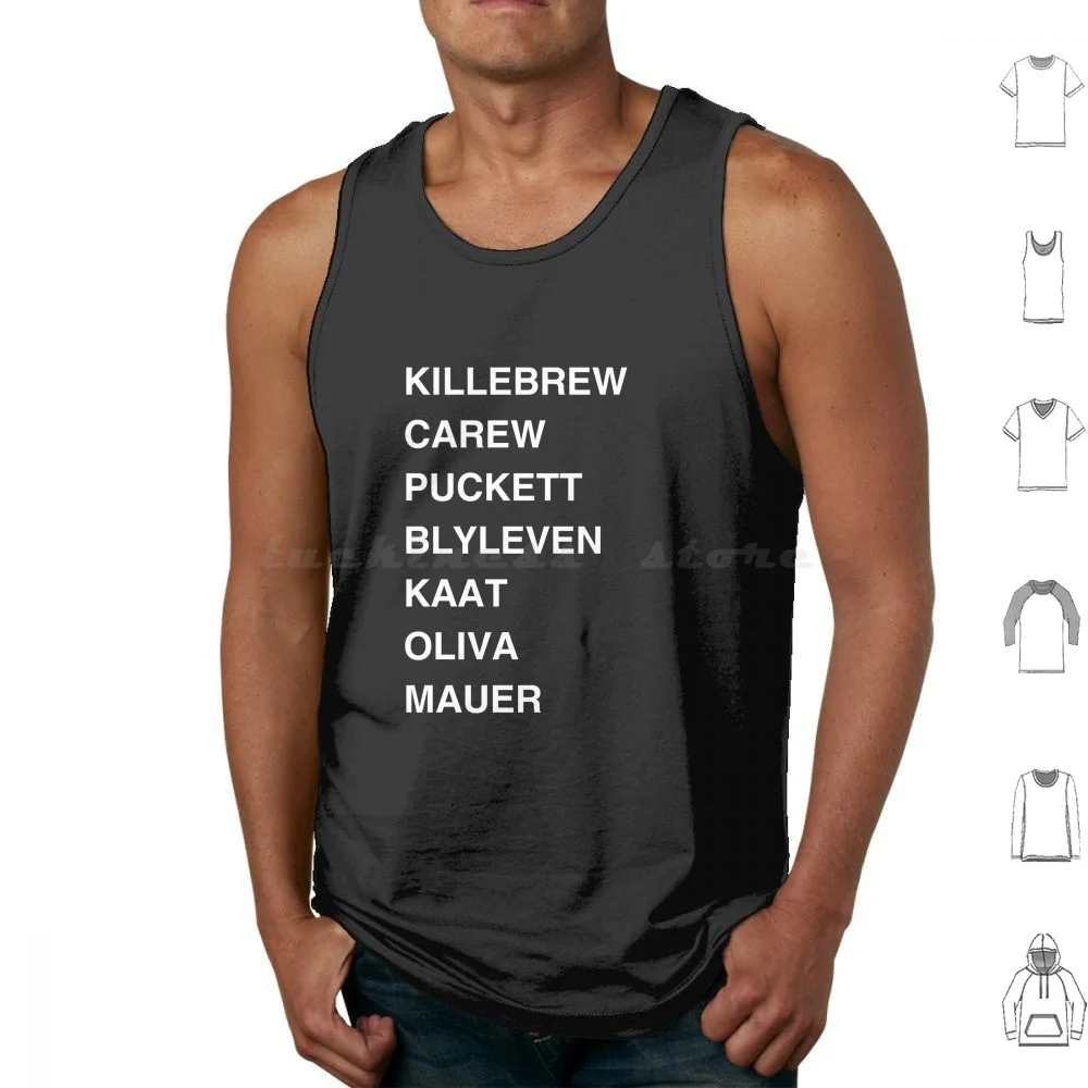 Twins In The Hall Tank Tops Vest Sleeveless Baseball Hall Of Fame Hof Joe Mauer Oliva Blyleven Puckett Carew Killebrew Baseball