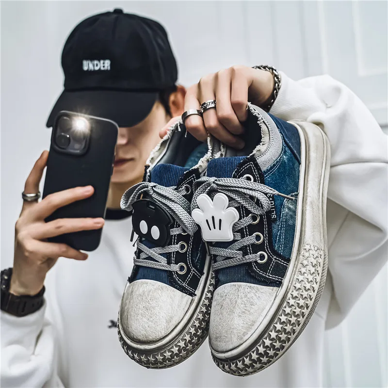 

Новинка Осень 2024, мужская повседневная Всесезонная обувь, модные дышащие Нескользящие мужские кроссовки, мужские уличные износостойкие однотонные кроссовки