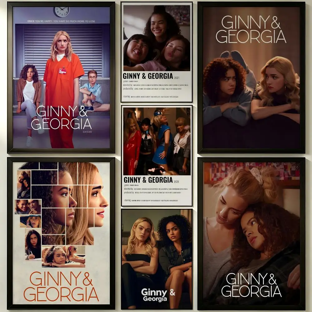 Ginny & Georgia Trendy TV Series Self-Adhesive Poster Waterproof Removable HD Print Easy Install for Dorm Bedroom Poster
