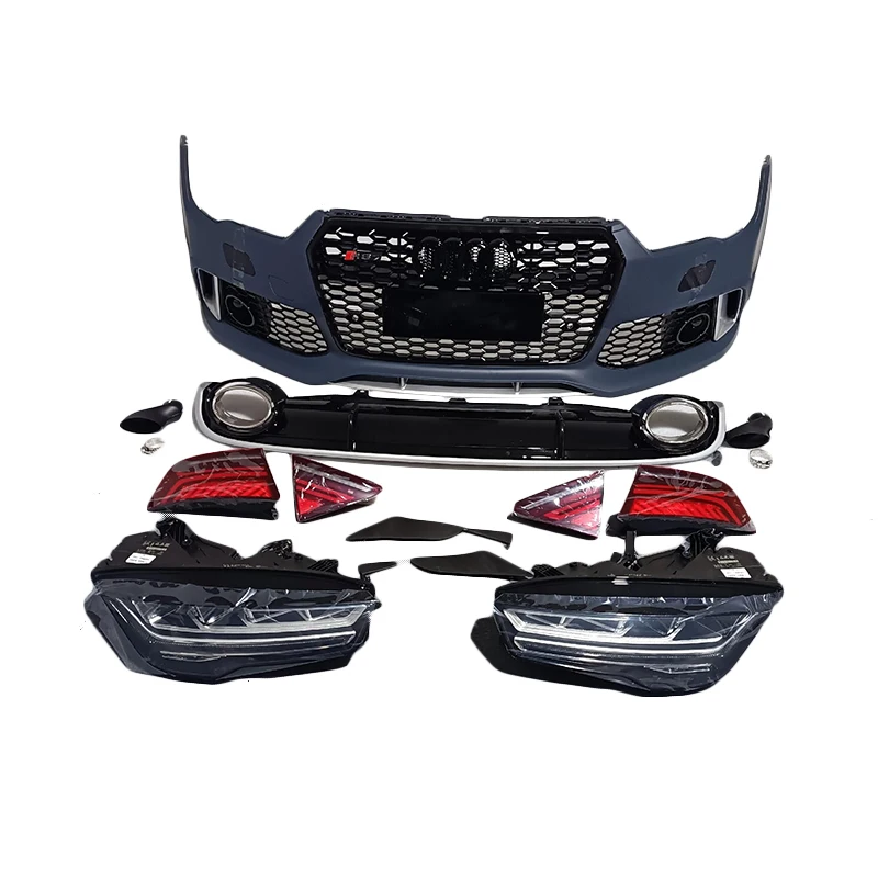 suitable for 2012-18 AUDI A7 4G8 Body Kit Upgrade to RS7 External Front and Rear Bumper Grilles Upgrade From Old to New
