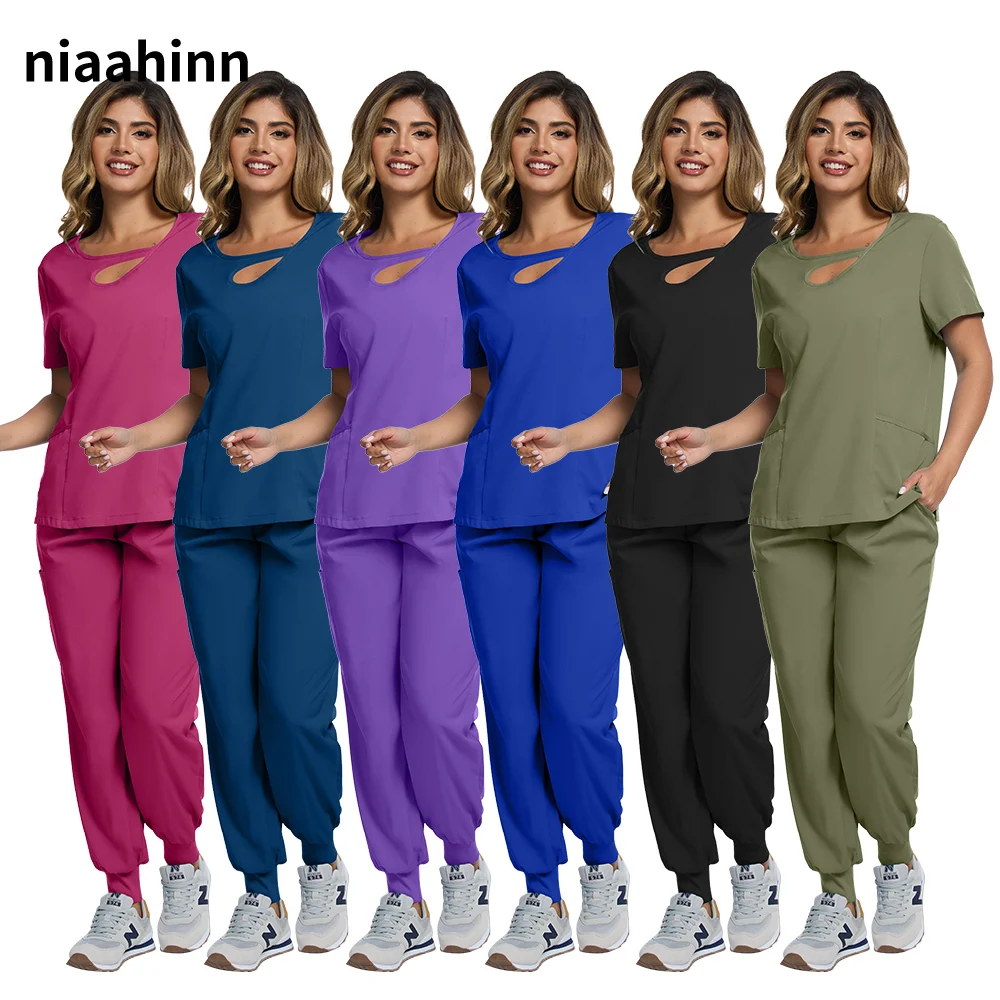 

Classic New Dental Clinical Tops Pants suit Nurse Scrubs Set Men Surgical Nurse Accessories Medical Uniform Lab Workwear Clothes