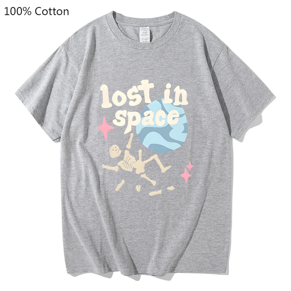 فقدت في الفضاء كوكب تي شيرت للجنسين النساء Kawaii/لطيف 100% القطن بلايز الصيف منتظم البلوز الشعور التصميم شارع العليا #3
