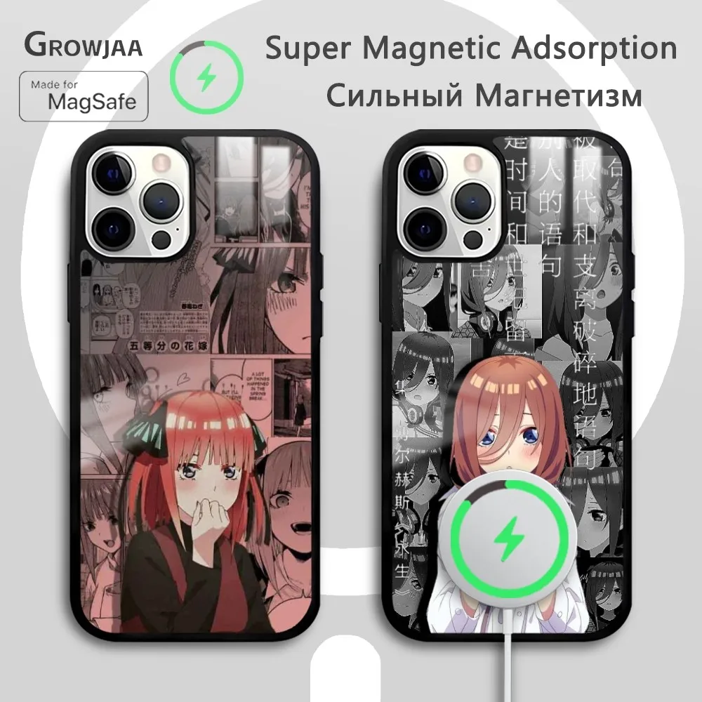 

Q-Quintessential Quintuplets Phone Case For IPhone 16 15 14 13 12 11 Pro Max Plus Mini Magsafe Mirror Wireless Magnetic Funda