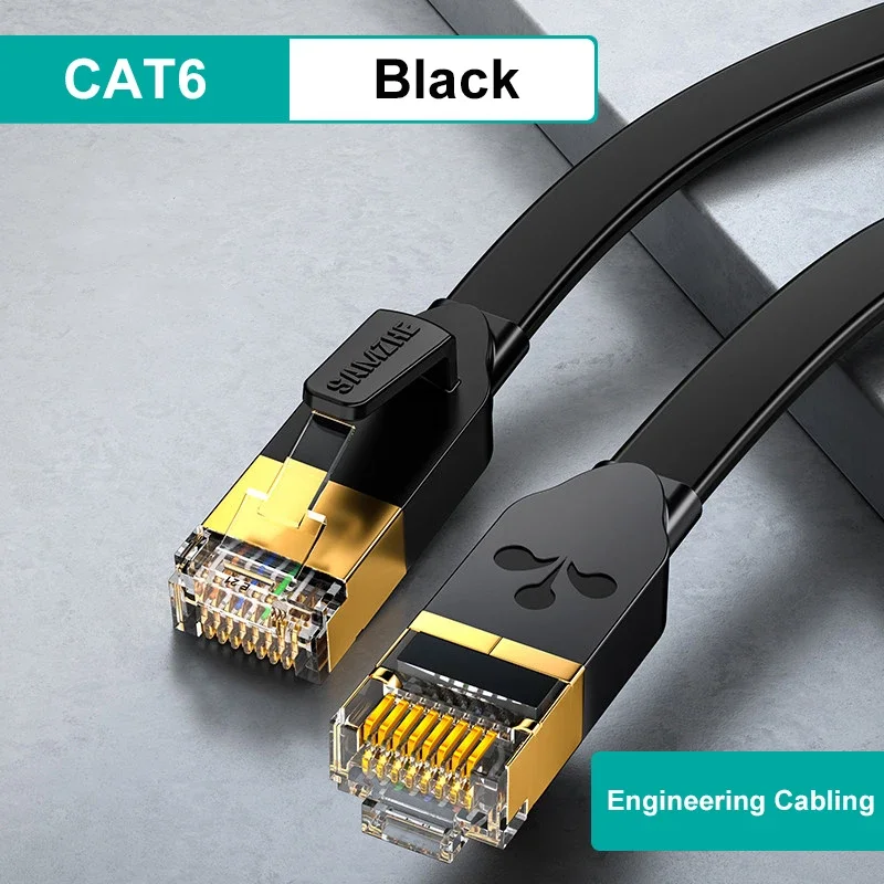 Samzhe Ca6 Ethernet Kabel Cat 6 Gigabit High Speed 1000Mbps Internet Kabel RJ45 Afgeschermde Netwerk Lan Cord Voor Pc PS5 PS4 PS3
