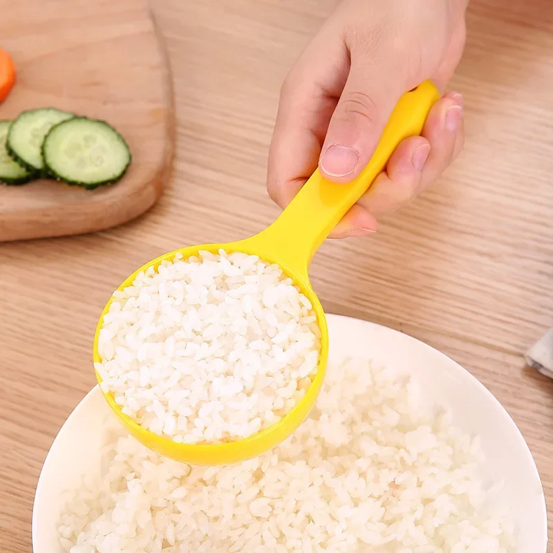 Rice Scoop Mold DIY Sushi Mold Rice Ball Plastic Spoon Premium Half Round Rice Cooker Congee Spoon Kitchen Accessory