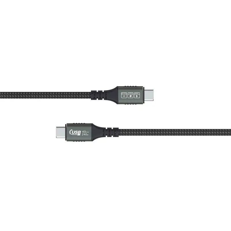 كابل USB4 40Gbps PD240W Thunderbolt4 8K @ 60 هرتز Type-C كابل شحن سريع Thunderbolt3 Type-C إلى C كابل نقل البيانات للهاتف