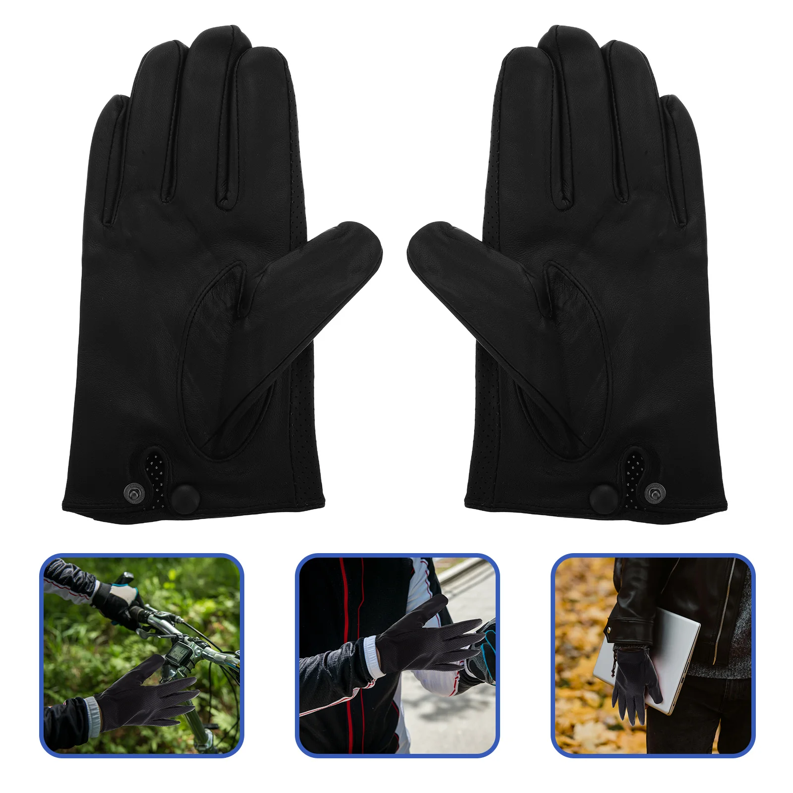 

2Pcs Men's Breathable Mesh Touchscreen Gloves Driving Cycling Winter Cold Weather Motorcycle Outdoor Sports Gloves