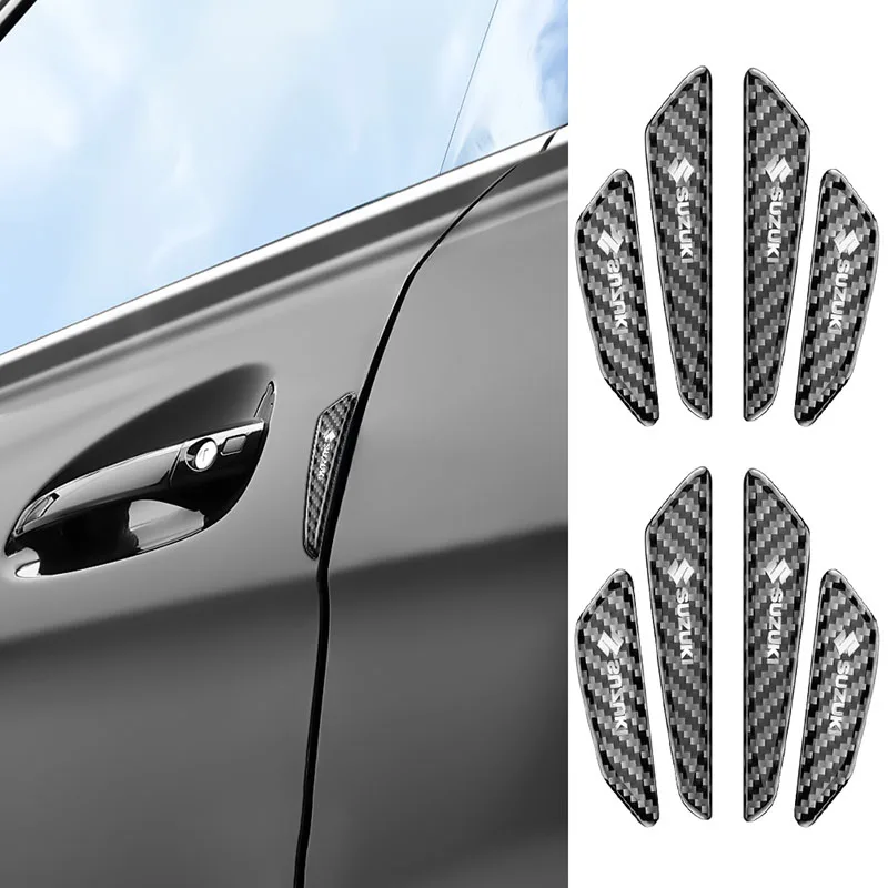 

For Suzuki SX4 S-cross Cross Spacia Splash Kizashi4PC Car Door Anti-collision Stickers Protection Strip Auto Emblem Accessories