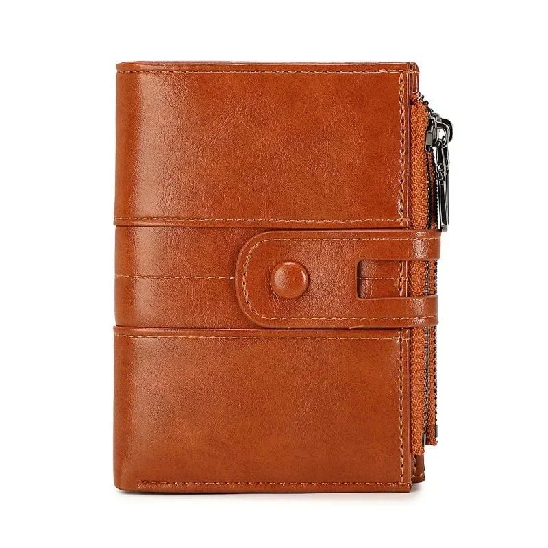 

Men Wallet with Hasp Business RFID Protection Card Holder Case Male Short Purse Leather Money Bag for Men Credit Card Wallets