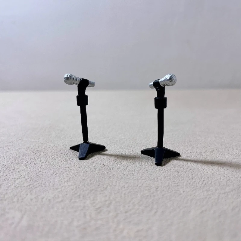 Emulation Miniature Microphone Stand Micro Landscape Sand Table Model Props Decoration Ornaments