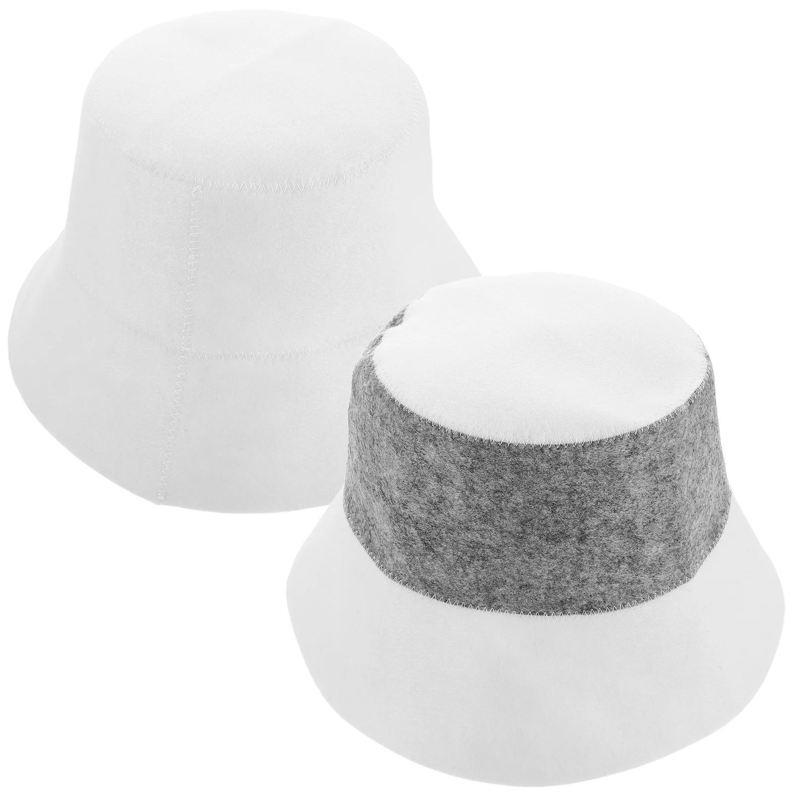 

2Pcs Sauna Hat Felt Bucket Cap Insulated Heat Resistant Hair Protector for Russian Steam Room Spa Bath House Sauna Cap Hat