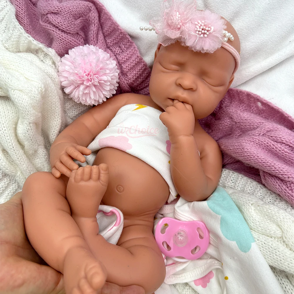 17-calowa silikonowa lalka reborn, dziewczynka, z miękkim, anatomicznie poprawionym ciałem, lalka artystyczna dla kolekcjonerów, do ekspozycji tematycznej i odgrywania ról.