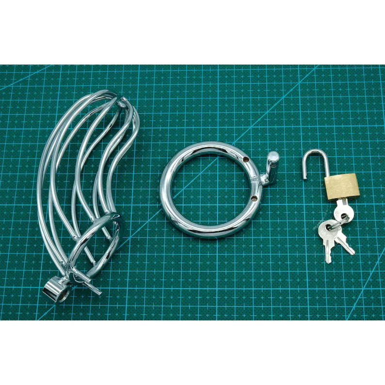 Stainless Steel Metal Cock Cage with Lock for Male/Men Chastity Device/Chastitycage/Penis Lock/Penis Cage/Dick Cage/Bondage Men