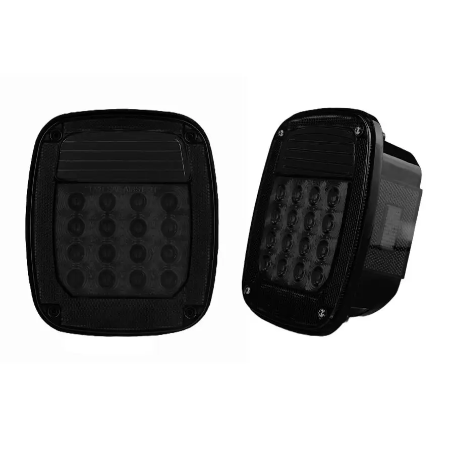 

Square Rear Combination Tail Lights Lamps Assembly Replacement for 19792006 Wrangler TJ YJ CJ5 CJ7 with Passenger and Driver Sid