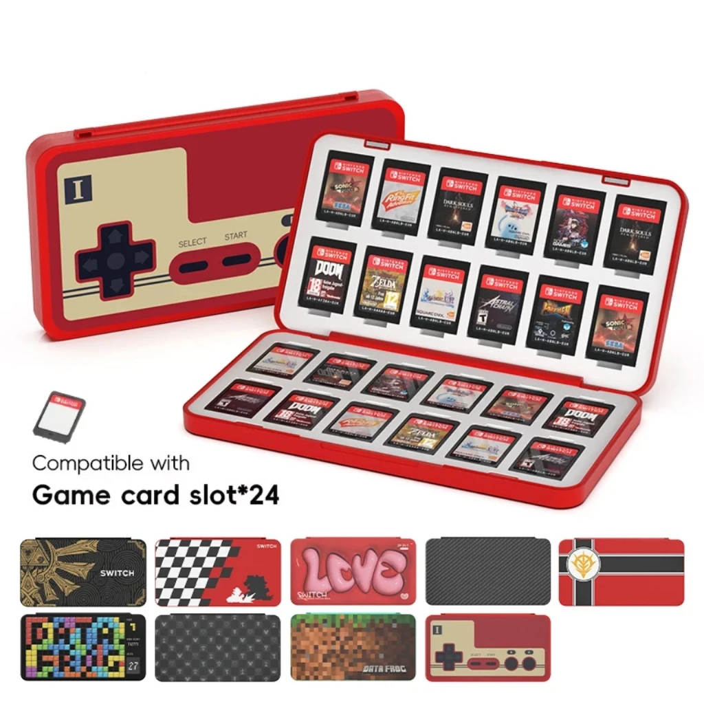 24 in 1 Game Card Case for Switch/Switch OLED Cartridge Storage Box Chip Holder Cover