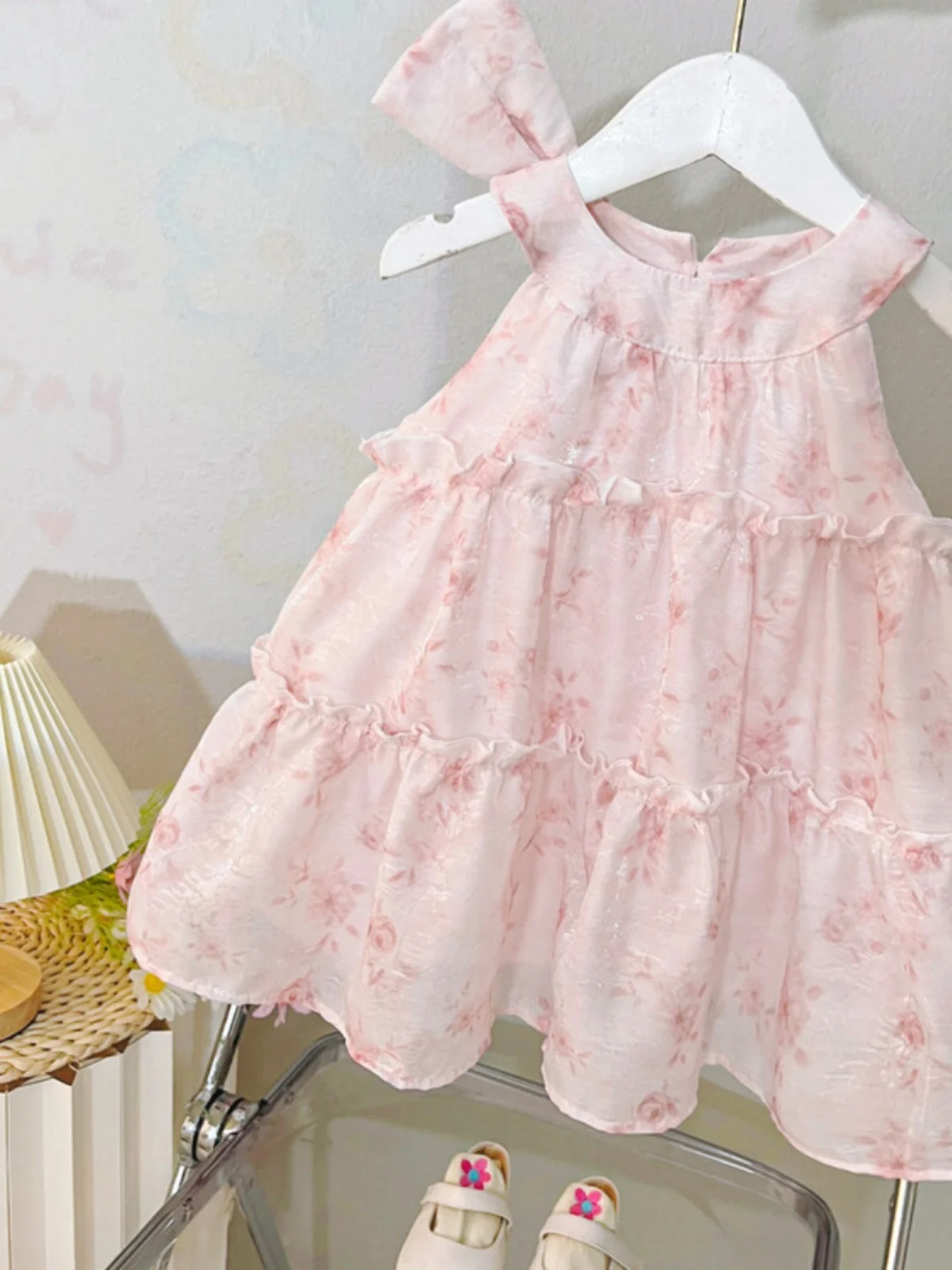 

Princess Style Summer Dress for Little Girls One Year Old Baby Girl's Gift Vest Dress Fashionable Silk Material Other 100%