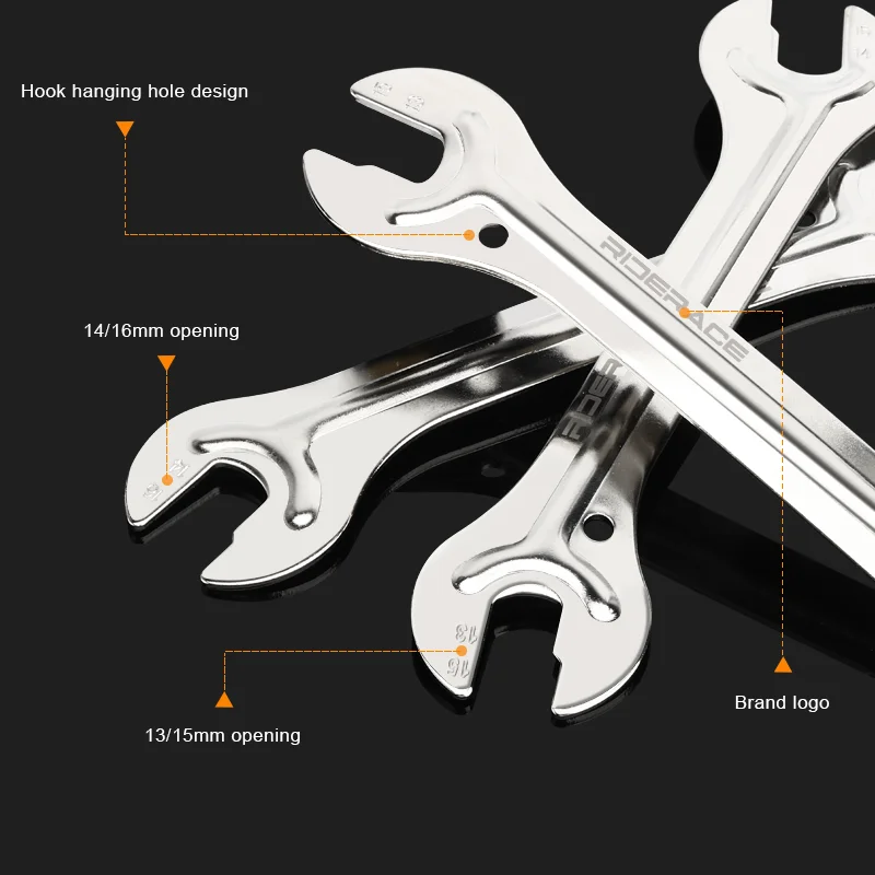 Llave de cono para buje de bicicleta - RIDERACE 13/15 y 14/16mm