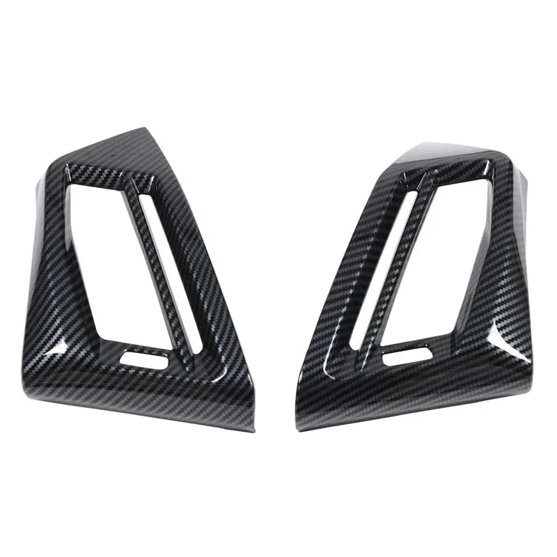 

suitable For BMW Ix 2022-24 ABS Carbon Fiber Central Air Conditioning Side Air Vents Frame Covers Trim Interior Car Accessories