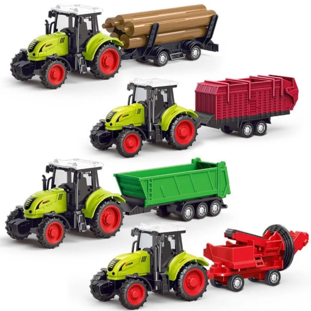 Funny Simulation Inertia Car Plastic Transport Pulverizer Model Farm Tractor Engineering Car