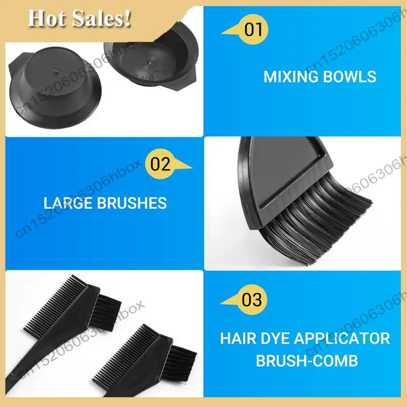 

-HOPE Hair Dye Color Brush And Bowl Set, Hair Color Brush Mixing Bowl Kit ,Tools For Hair Tint Dying Coloring Applicator, 7 Piec