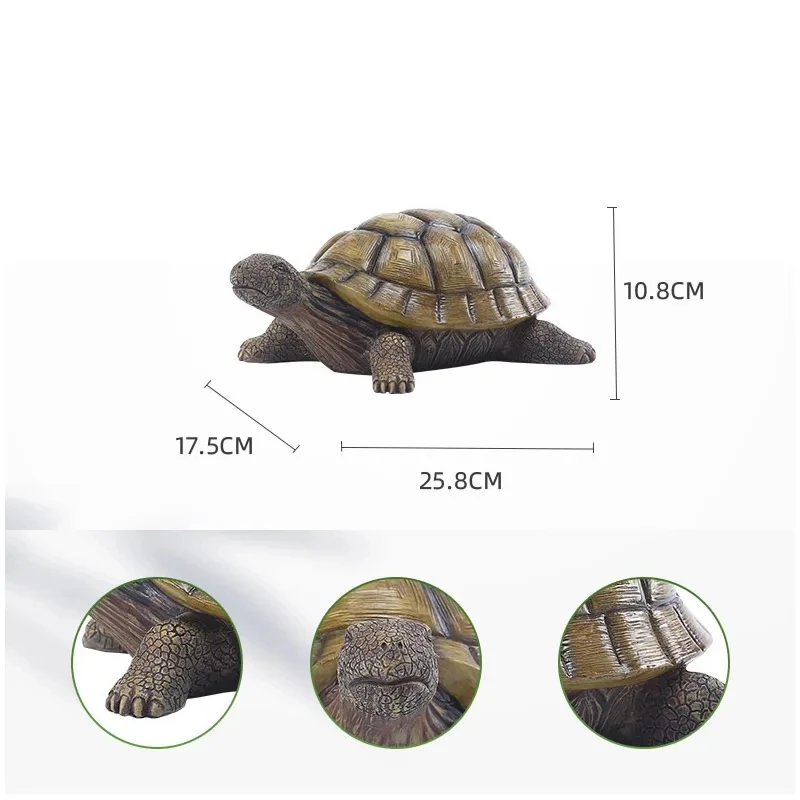 Cute Resin Tortoise decorativo Outdoor Garden Pond Fish Tank Bonsai Animal Turtle scultura per la decorazione del giardino di casa ornamenti