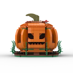 533PCS MOC Halloween Jack-o-Lantern Creative Pendant Pumpkin Monster Building Blocks Bricks Toys Christmas Boys and Girls gift