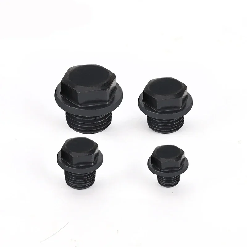 M8 M10 M12 M14 M16 M18 M20 M22 M24 M27 M30 M33 M36 M39 M42 M48 M60 Male Carbon Steel End Plug With Flange Hex Head Hydraulic