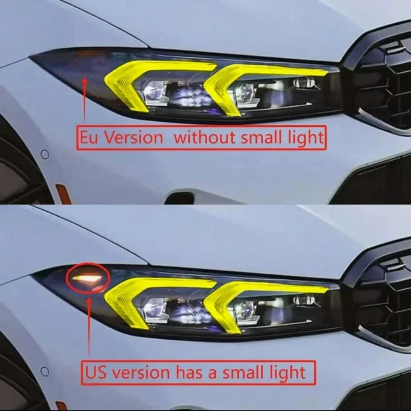 Para 2023 bmw g20 g21 g28 3 série amarelo drl chip 330e 330i m340i 2024 2025 led farol luz de circulação diurna módulo retrofit