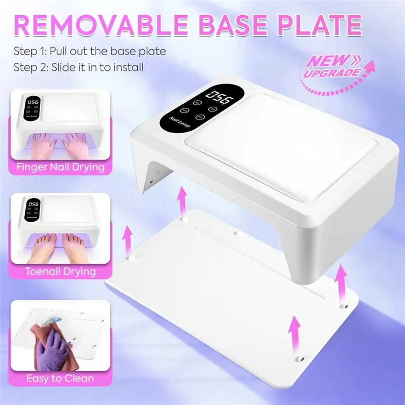 AA20-Professional 96 LED UV Lamp Quick Gel Dryer With 4 Timer Sensor For Manicure Salon Tools