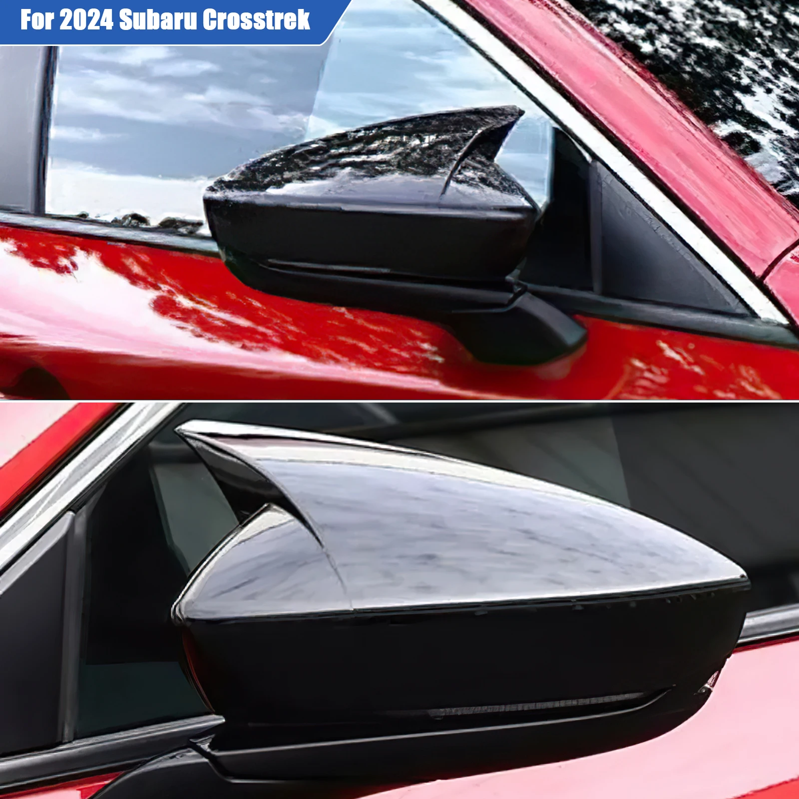 Rearview Mirror Cover for Subaru Crosstrek 2024 Pair LHD Side Reversing Mirror Cap Rear View Mirror Trim