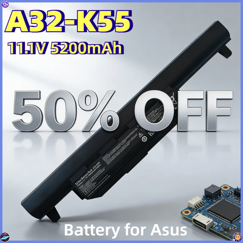 

New Laptop Battery A32-K55 for Asus A45 A45D X45VD X55VD K55A P55V X85V A85V K45V K55D P45V A55VD K95VM A33-K55 A41-K55 5200mAh