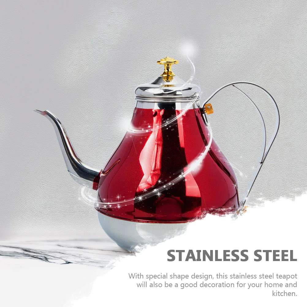 

Electric Teapot Kettle Whistling Camping Travel Pots Hot Water Stainless Steel Stovetop Household Teapots Boil