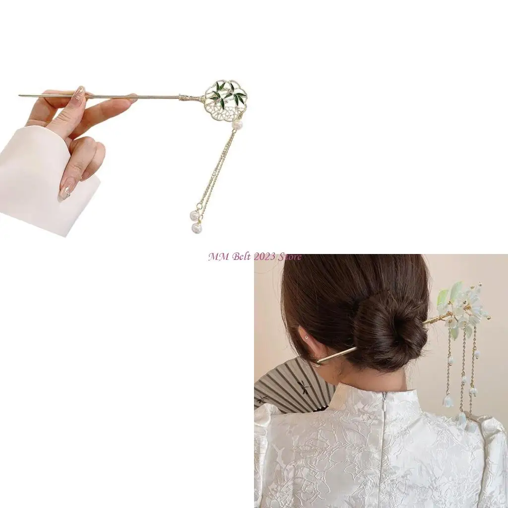 

49ME Металлическая заколка для волос древнего дизайна для женщин Элегантная заколка для волос для свадебной вечеринки и с из и